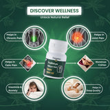 hemp product with wellness benefits on a green background