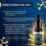 Cannama full spectrum hemp leaf extract oil bottle with usage instructions on a blue background