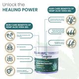 Cannarma Hemp Aloe Vera Gel for skin care benefits like hydration and irritation relief