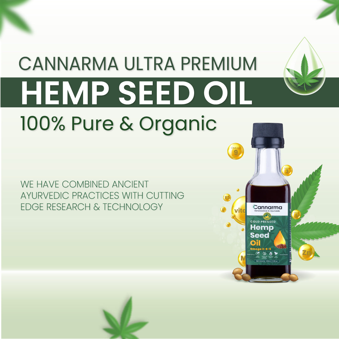 Cannarma Ultra Premium Hemp Seed Oil Bottle 100% Pure and Organic for nutritional benefits
