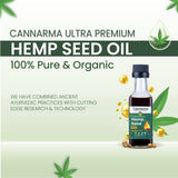 Cannarma Ultra Premium Hemp Seed Oil Bottle 100% Pure and Organic for nutritional benefits