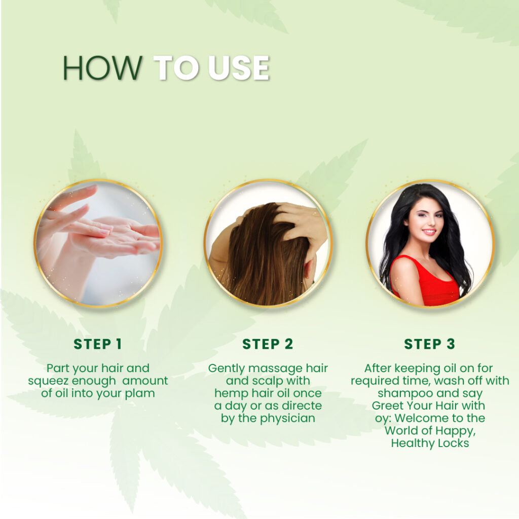 How to use Cannarma hair care product with three steps for healthy hair and scalp
