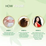 How to use Cannarma hair care product with three steps for healthy hair and scalp