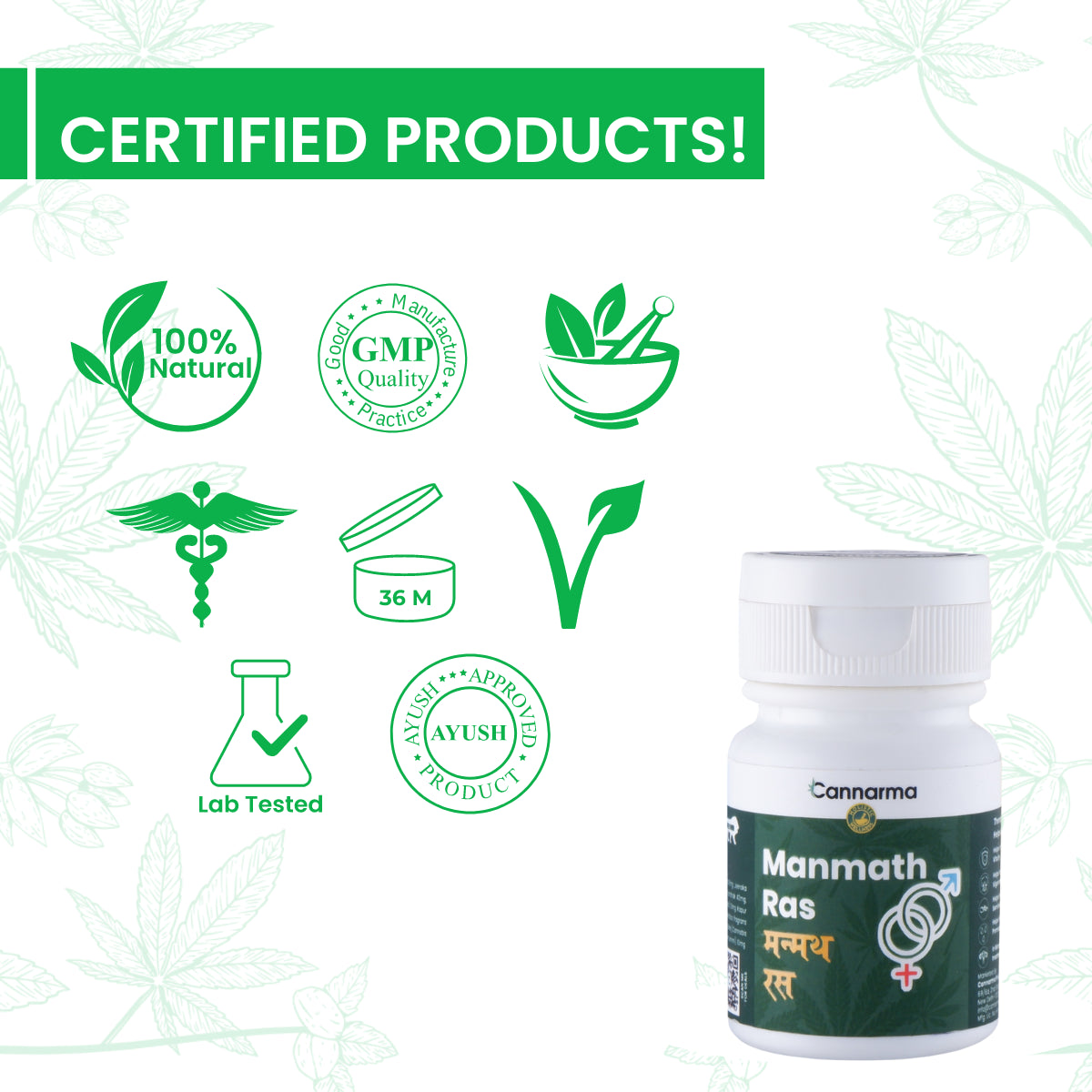 Cannarma Mannath Ras Natural Supplement for Sexual Wellness with GMP Certification and Lab Testing
