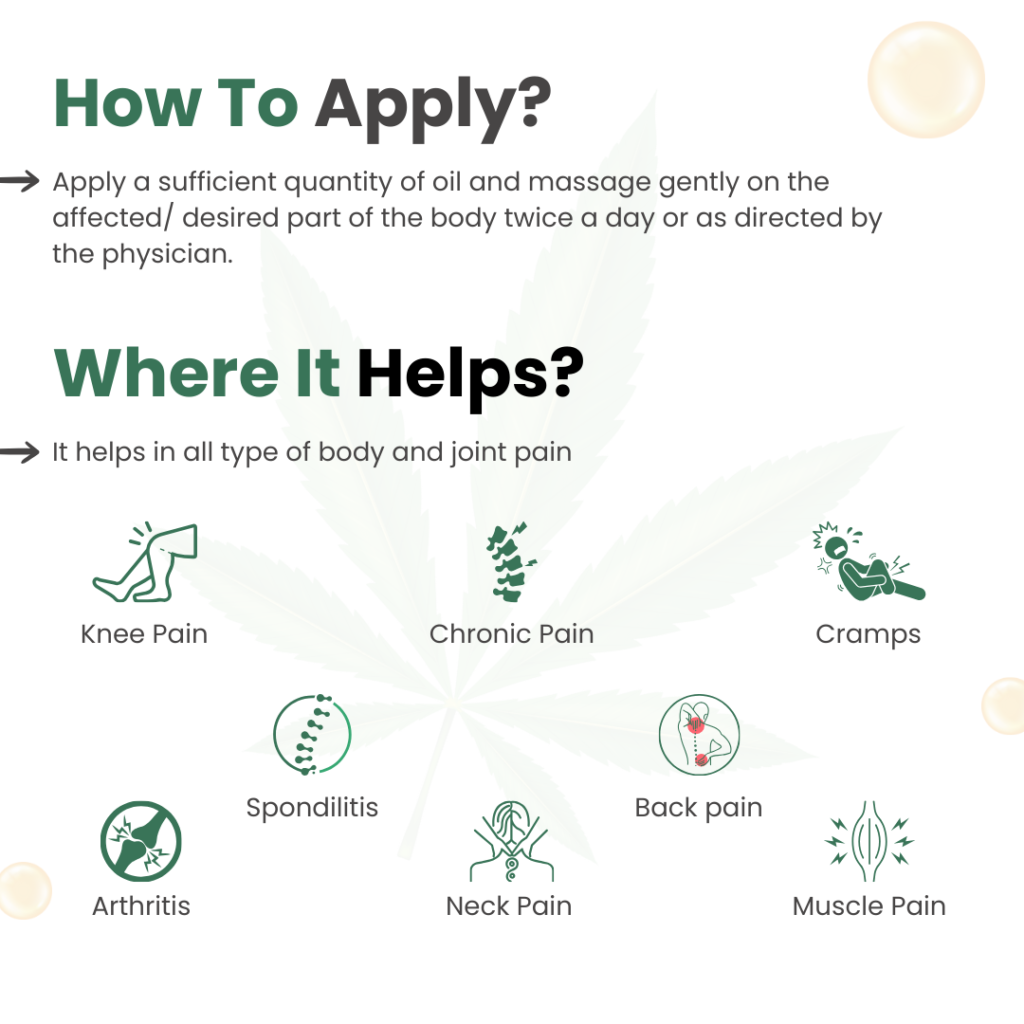 Cannarma Pain Oil Instructions for Use and Benefits for Joint and Muscle Pain