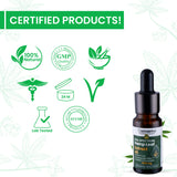 Cannarma Full Spectrum Hemp Leaf Extract Oil in a dropper bottle, 24 ml, 100% natural and lab tested