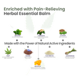 Cannarma Pain Balm featuring herbal ingredients like menthol and cinnamon for natural pain relief
