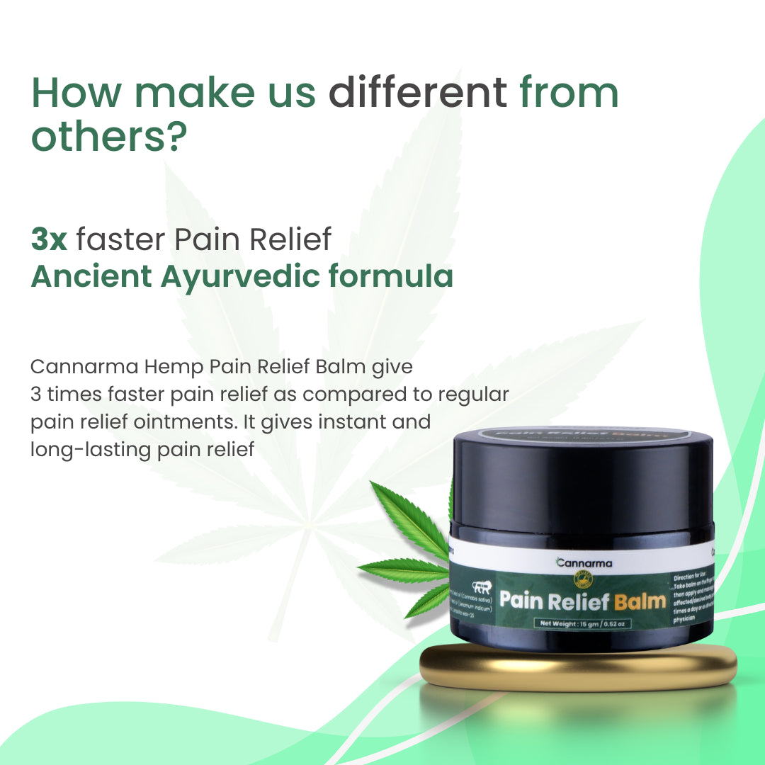 Cannarma Hemp Pain Relief Balm in Jar with Ancient Ayurvedic Formula for Faster Pain Relief