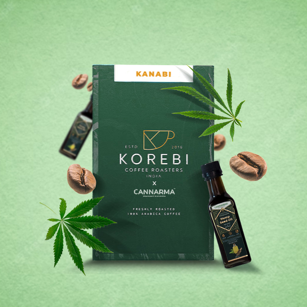 Cannarma Kanabi Coffee with Fresh Roasted Beans and Hemp Leaves for a Unique Blend