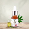 Cannarma Hemp Kumkumadi Face Oil for all skin types in a glass dropper bottle with hemp leaves