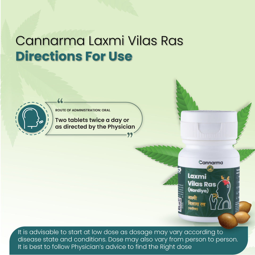 Cannarma Laxmi Vilas Ras herbal remedy for cold and cough with usage instructions for optimal dosage
