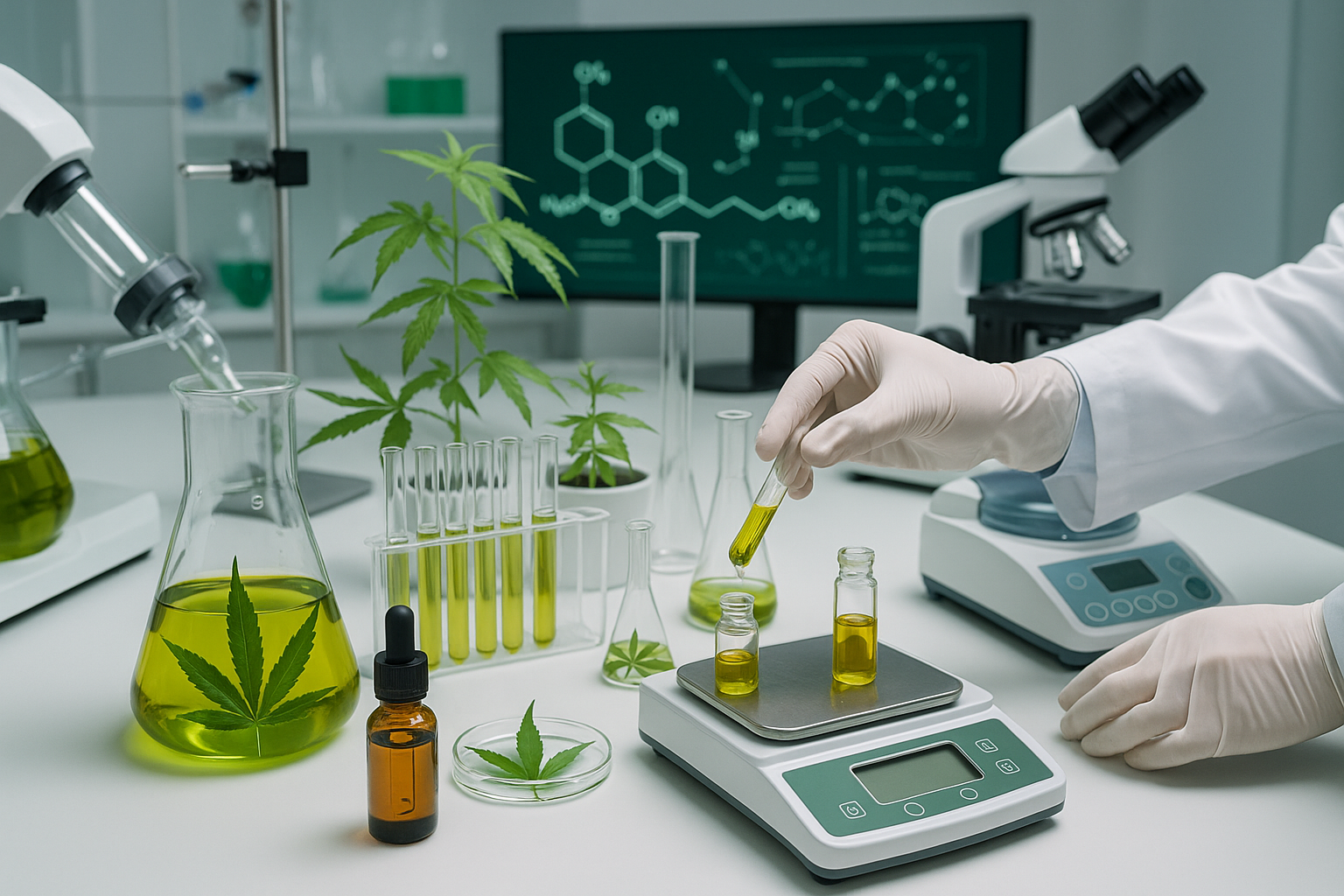 hemp Innovation with Formulation image should be faceless 