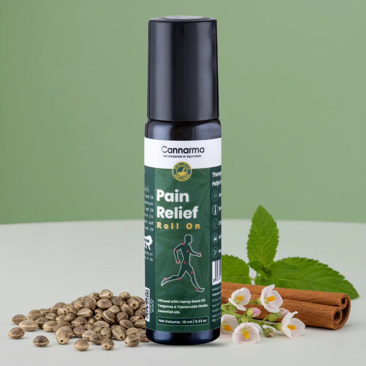 Hemp Pain Relief Roll On (10ml) image 1